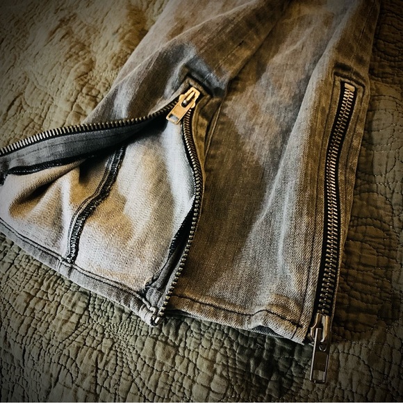 TEXTILE Elizabeth and James Davis Zip Skinny Moto Jeans Size 26 - Picture 9 of 15